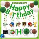 Football Happy Birthday Banner | Pre-strung Football Theme Party Banner, Hanging Swirl Touch Down Honeycomb Balls | Birthday Party Supplies Touchdown Banner Decor