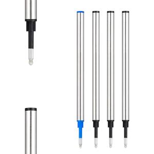 DunBong Rollerball Pen Refills, Roller Ball Fine Point 0.5mm, Red Ink Refill Pack of 5 - Replaceable Ballpoint Pen Refills Medium Point (Black)