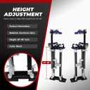 Nakkaa 24-40 Inch Adjustable Aluminum Drywall Stilts for Heavy-Duty Work | Black, Compatible with drywall taping, painting, cleaning high windows