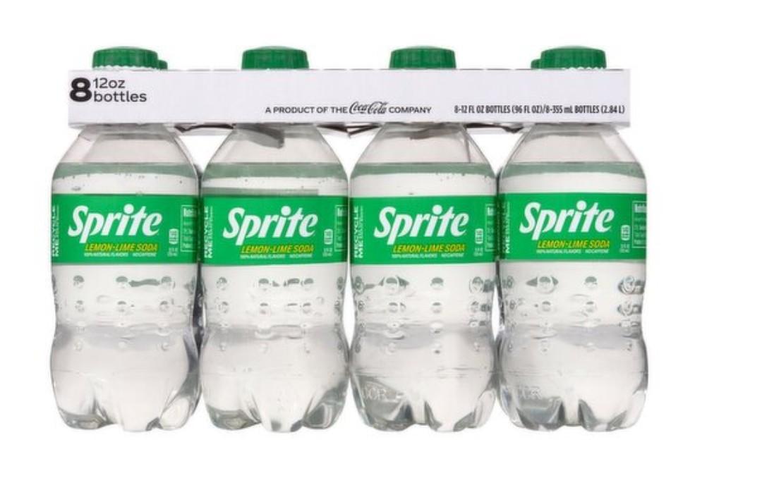 Sprite Lemon-Lime Soda, 12 fl oz, 8 count, 96 Fluid ounce, Best By 02/02/2026