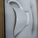 Gravy Boat with Saucer - 16oz Fine Porcelain Sauce & Salad Dressing Boat (White)