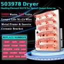 ADE4BRGS175TW01 Dryer Heating Element Kit Fit for Speed-queen ADEE8RGS173TW01 ADEE9RGS173TW01 ADE30RGS171TW01 ADEE9BGS173TW01 ATEE9ASP176TW01 ADE3SRGS173TW01 ADE3LRGS171TW01 ADE6HRYS177TW01