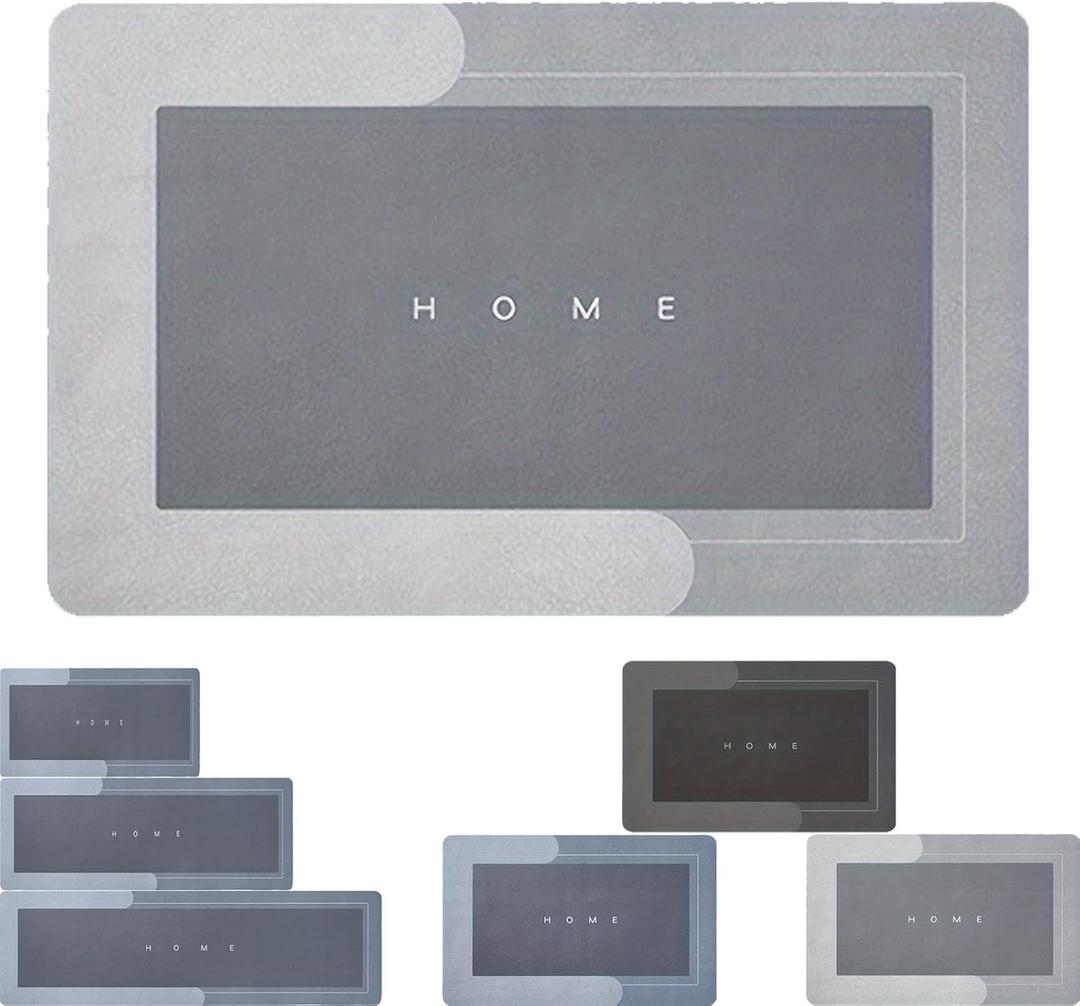 Modernized Magic Mat Bathroom, Modernized Bath Mat, Modernized Magic Bath Mat, The Magic Mat, Modernized Magic Mat Kitchen, Bathroom Mat Quick Dry (Grey,15.74 * 23.62 in) (Gray)