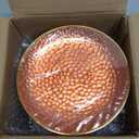 Rubtlamp 100Pcs Orange Gold Plastic Dessert Plates, 6Inch Small Hammered GoId Disposable Cake Plates, Hard Appetizer Plates, Fancy Plastic Plates for Party Wedding Teatime