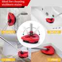 2 Pcs Spin Mop Scrub Brush Head Compatible for O Cedar EasyWring 1-Tank System,Ocedar Mop Scrub Brush Floor Cleaning for Bathroom, Kitchen, Tub and Tile, NOT Fit RinseClean