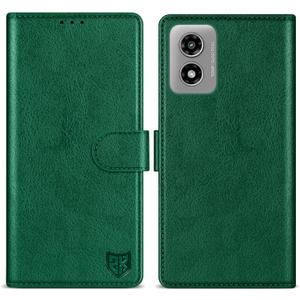 ZZXX for Motorola Moto G Play 2024 Wallet Case with [RFID Blocking] Card Slot Kickstand Magnetic Closure Leather Flip Fold Protective Phone Case for Moto G Play 2024 Case Wallet(Green-6.5 inch)