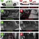 3W Floor Mats (with Metal Pedals) Fit for Ford F-150 2015-2026 & F150 Lightning 2022-2025 SuperCrew, TPE All Weather Car Mats Custom Fit Accessories (w/s Original fold Under-Seat Storage Box)