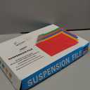 25 Pcs Black Hanging File Folders 12 x 9.25'' Glitter Hanging Folders with 25 Paper 1/5 Cut Adjustable Tab and 25 Plastic Tab for Medical Charts Office Desktop