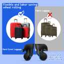 Silkfly 4 Pcs Luggage Wheels Replacement Travel Suitcase Caster Repair Kits with Screw Replacement Left and Right Wheels Mute Bearing Swivel for Luggage(Black,Small)