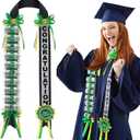 Lyrow Graduation Money Lei Class of 2026 Ribbon Lei Gift Graduation Cash Gifts Pull Ideas for High School College Party Supplies(Green,Classic)