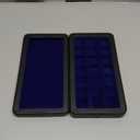 Forged Dice Co. Reliquary Standard Divided Dice Case with Dice Tray for Polyhedral Dice Sets - 21 Felt-Lined Chambers - Magnetic Lid Closure - Metal Dice Storage Box - Blue