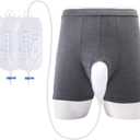 Wearable Urine Collector for Men, Portable Male Urine Bag with 2 Reusable 500ml Bags, 1.2M Tube & Adjustable Cotton Fixing Pants for Bedridden Patients, Incontinence Care, Post-Surgery, Elderly, L