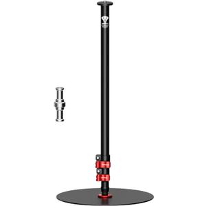 IFOOTAGE Round Base Monopod A300, 60" Camera Tripod Monopod Aluminum Studio Light Stand with 1/4'' & 3/8'' Screw/Light Adapter for Camera, Tripod Head, RingLight, Streaming, Interview, Payload 22lb