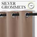 NICETOWN Blackout Window Curtains and Drapes for Kitchen, Window Treatment Thermal Insulated Solid Grommet Blackout Drapery Panels (Set of 2, 55 by 68 inches, Cappuccino)
