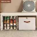 Shoe Organizer for Closet, 3 Pack Shoe Storage Bins with Clear Cover, Adjustable Dividers Fits 24-48 Pairs, Beige