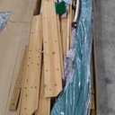 Backyard Discovery Buckley Hill Cedar Wood Swing Set with Wave Slide, Play Deck, Rock Wall Ladder, Belt Swings, Chalkboard, Canopy Roof, Outdoor Playset (Green)