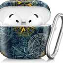 Compatible with AirPod 4th Generation 2024 Case, Shockproof Anti-Drop Protective Cover, Cute Case for Women Men with Keychain(Machinery)