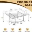 Thickening Acrylic Tabletop Podium, Portable Plexiglass Pulpits, Clear Podium Stand for Weddings,Classroom,Conference,Churches,Professional Presentation (23-1/2"W x 10-1/2"H x 14-1/4"D)