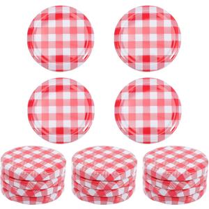 Kichvoe Mason Jar Lids 40 Pack 2.55 Inch Airtight Screw Caps for Canning Jars Jam Jelly Bottles Leak-Proof Bottle Cap Accessories for Food Storage and Pantry