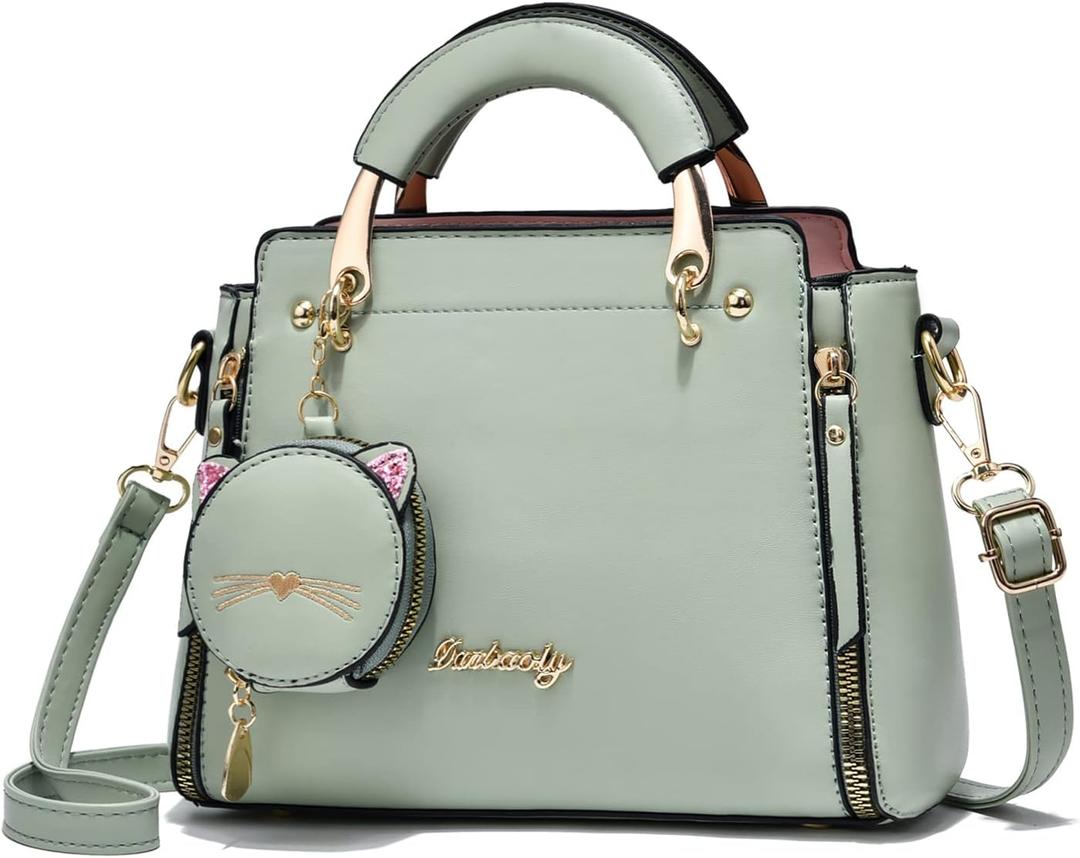Xiaoyu Fashion Purses and Handbags for Women Ladies Crossbody Bags Top Handle Satchel Shoulder Bags Small Totes (Green)
