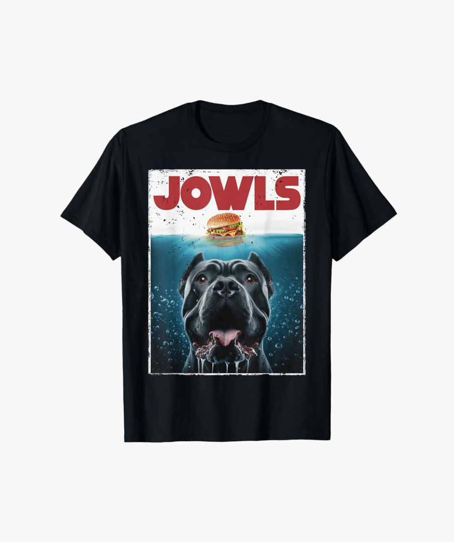 Funny Cane Corso Jowls Top, Drool Burger, Dog Mom, Dog Dad T-Shirt M