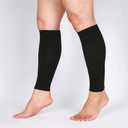 bounfend Calf Compression Sleeves Socks for Men & Women (20-30mmHg) Leg Plus Size, Medical Grade for Varicose Veins, Swelling, Shin Splint, Edema, Nurses & Maternity, Running, Black L