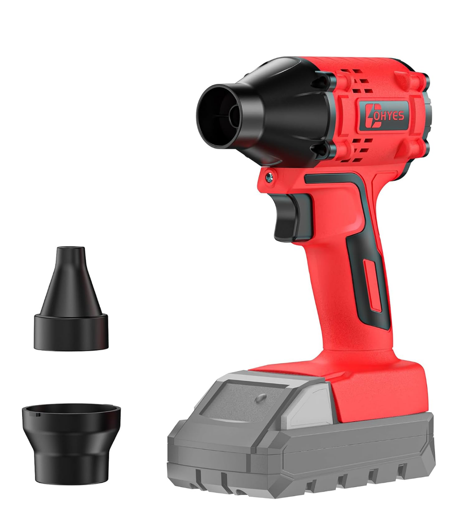 Ohyes Air Blower Brushless High-Speed Motor Compatible with Milwaukee 18V Battery Air Duster For Camping Jobsite & Workshop (Battery not included)