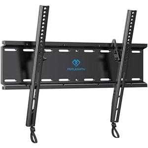 PERLESMITH Tilting TV Wall Mount Bracket Low Profile for Most 23-60 inch LED LCD OLED, Plasma Flat Screen TVs with VESA 400x400mm Weight up to 115lbs, Fits 16" Wood Stud