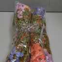 florisso Artificial Fall Flowers Fake Mums for Outdoor Autumn Decoration, 12 Bundles Faux Silk Orange Yellow Mums Daisy Look Real UV Resistant for Outside Home Porch Patio Planter (Fall-6multicolor), Set of 2