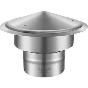 VEVOR Chimney Cap 6 inch All Weather & Reinforced Screws & Easy Installation, for Perfect Insulation Vent Cover Outside, Silver VEVOR Chimney Cap 6 inch All Weather & Reinforced Screws & Easy Installation, for Perfect Insulation Vent Cover Outside, Silver