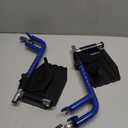 Wheelchair Footrest, Wheelchair Replacement Part with Heel Ring for Standard Wheelchairs(Blue)