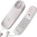 Sangyn Landline Phone for Home Mini Corded Telephone with Lighted Keypad Wall Mounted Desk Phone No AC Power Required for Kitchen House Office