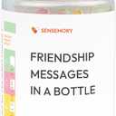 2 x 50 Frienship Capsule Letters Messages in a Bottle - Best Friend Birthday Gifts for Women, BFF, Sister, Bestie - Cute Bestfriend Gift Ideas, Christmas Stocking Stuffers for Women