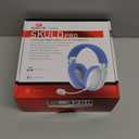 Redragon H878 3-Mode Wireless Blue Lighting Gaming Headset - Lightweight - 7.1 Surround Sound - 40MM Drivers - Detachable Microphone - Multi Platforms for PC, PS5/4/3, Switch, Mobile, White & Blue