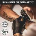 OKIAAS Black/Pink Vinyl Disposable Gloves Latex Free, Food Grade, 5 mil, Cooking, Cleaning, Hair Dye, 50/100/200/1000 Count