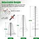 2 Pack Spiral Metal Garden Trellis for Climbing Plants Outdoor Indoor - 44" Adjustable Plant Support Tower with Center Pole, for Outdoor Garden, Raised Bed, Backyard, House Flower Pots & Planters