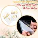 AceOrbit 30 Pack Gold Acrylic Wedding Table Numbers 1-30 with Stands 4 x 6 Inch Acrylic Table Signs with Gold Round Card Holder Wedding Seating Chart for Reception Decorations Event Party (Arch)