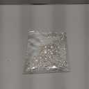 Juinte 5 Pcs 3 Size Crystal Rhinestone Applique Lengths 1.77 3.94 9.84 Inches Silver Appliques Wedding on Rhinestone Sash Hair Applique for Clothes Bridal Wedding Dress Shoes(Silver)