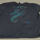Turquoise And Black Swirl Design T-Shirt, XL