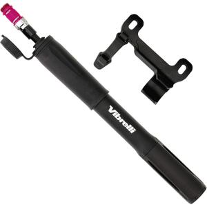 Vibrelli Mini Bike Pump - Presta & Schrader Bicycle Pump - 120 PSI Tire Pump for Road & MTB - No Valve Changing Needed (Matte Black)
