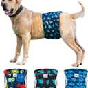 CuteBone Dog Belly Bands for Male Dogs Wraps Washable Doggie Diapers DM07XL (XL(21"-27"))