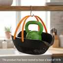 Nuogo 3 Pcs Garden Harvest Basket, Removable Partitions with Tool Caddy for Collecting, Carrying, and Cleaning Harvesting Basket Doubles as a Colander for Vegetables and Fruits Garden Accessories