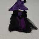 AGQT Toddler Girl Witch Costume Halloween Outfit 2 Piece Set Tulle Dress with Cape Little Kids Purple Hooded Poncho, 100
