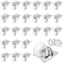Maitys 24 Pcs 1" Low Profile Casters Wheels for Furniture Small Swivel Caster with No Noise 360 Degree Top Plate 22 Lbs Weighs Capacity Each Caster for Furniture Appliances (Screws Included)
