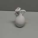 Vase with Attitude, White Ceramic Small Neck Vases, Novel and Lovely Unique Shape Vase, 7inch Modern Home Decoration Vases, Can Be Used As A Decoration for Dining Table Bookcase and Desk (One Size)