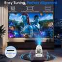 Built-in Apps Mini Projector with Wifi and Bluetooth, Supports 4K, Portable Projector, 5W Sound Base Speaker, 200 ANSI, Android, Auto Vertical Keystone 210 Rotatable Projector