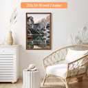 20x30 Solid Wood Frame, Rustic Brown Wood 30x20in Picture Poster Frame, Natural Modern 20 x 30inch Gallery Wall Pic Photo Frame with HD Plexiglass, Horizontal Vertical Wall Mounting Display 1pcs