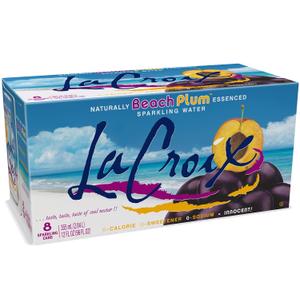 La Croix Sparkling Water, Beach Plum, 12 Fl Oz (pack of 8) (EXP 05/27/27)