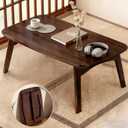 Foldable Japanese Floor Table No Assembly Required for Small Spaces, 31.5 x 15.7 x 14.2 inches