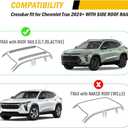 220lbs Cross Bar Roof Rack Fit for Chevrolet Chevy Trax 2RS ACTIV LT 2023-2026 Cargo Carrier Crossbar Rooftop Accessories (with Side Roof Rails)